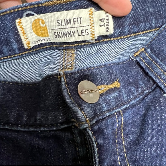 Carhartt Women’s Slim Fit Skinny Leg Jean in Blue size 14 - Picture 5 of 12